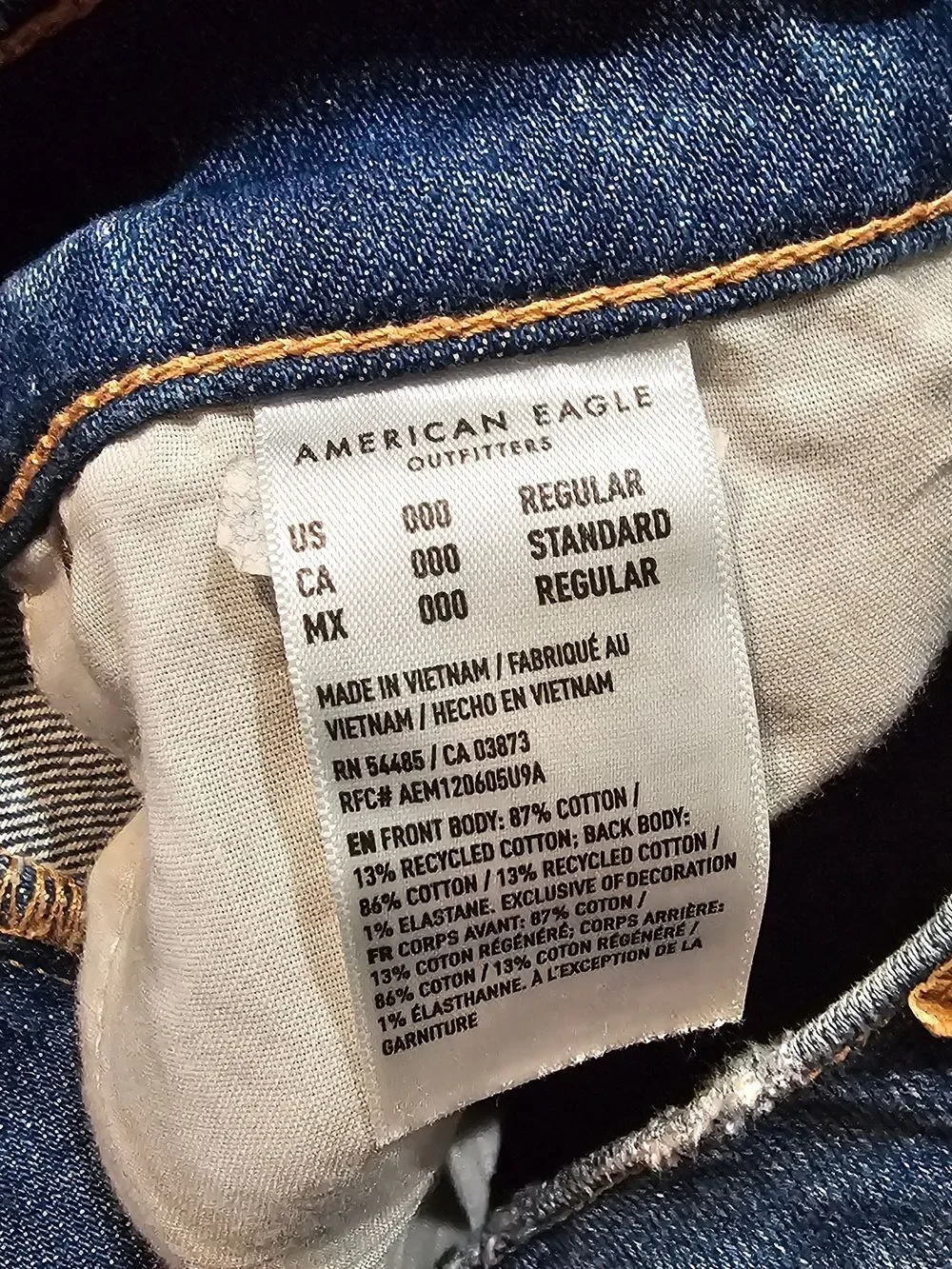 American Eagle Outfitters Dark Blue High-Rise Straight Jeans Size 000